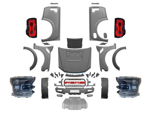 Ranger veranderde in F150 Body Kit