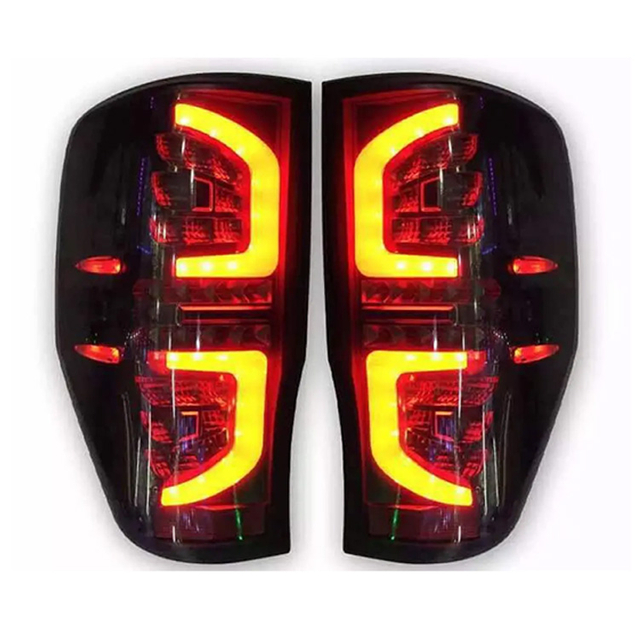 Ford Ranger gemodificeerde LED -achterlichten - achteraan rijden, rem, achteruit, draai signaallampen voor T6, T7, T8 (2012-2021)
